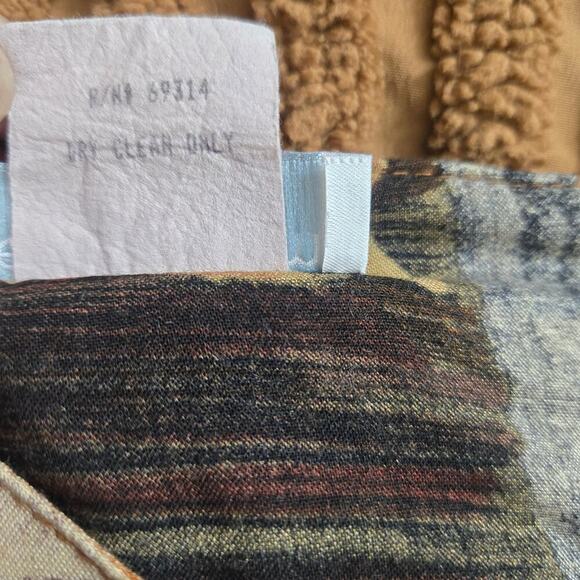 Lew Magram Vintage 90s Wrap Front Dress 6 Island Tribal Boho Granola Girl Hippie - Picture 10 of 12